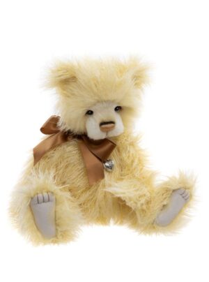 Charlie Bears Banoffee Pie Plush Jointed Bear with Organza Bow and Necklace+