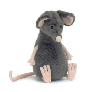 Jellycat LAC3SR Lachlan Sad Rat Grey Plush Sitting Soft Toy