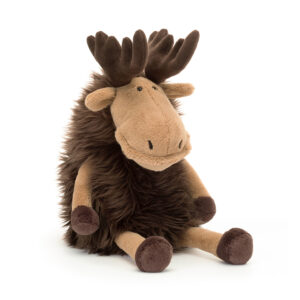 Jellycat MRK2MSE Merrick Moose Sitting Fluffy Brown Plush Soft Toy
