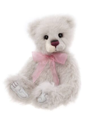 Charlie Bears Rosienna Plush Jointed Bear with Pink Organza Ribbon Bow+
