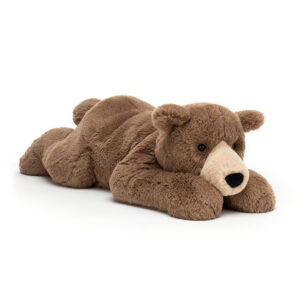 Jellycat WO1LB Woody Bear Brown Plush Lying Soft Toy