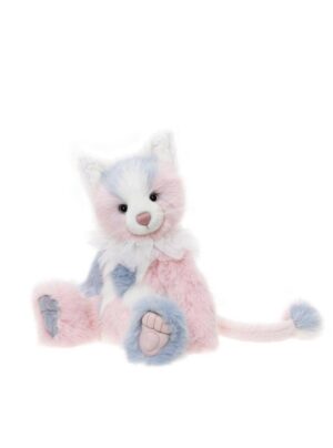 Charlie Bears Signature Collection Cosmo Pink and Blue Plush Cat Limited Edition (CW BAG)