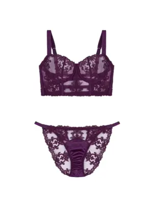Cecilia Longline Balcony Bra & Ouvert Brief