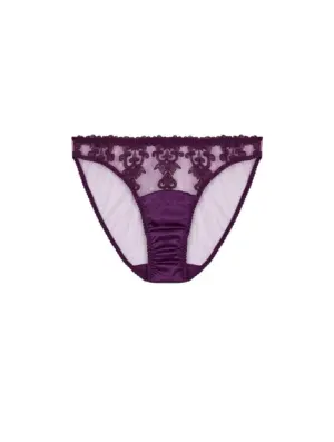 Cecilia Purple embroidered Brief