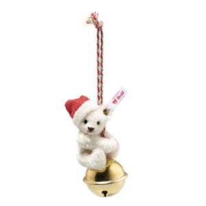Steiff 008023 Teddy Bear Ornament on Brass Bell Limited Edition