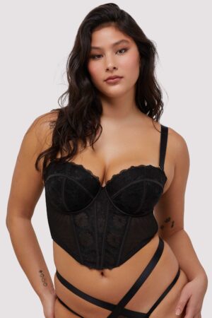 Daisy Embroidery Strapless Bustier | UK 34C | Wolf & Whistle