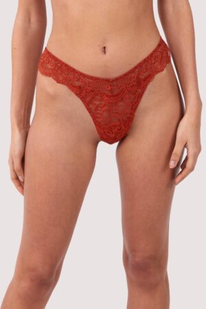 Ariana Ginger Lace Thong | UK Au 8 | Wolf & Whistle