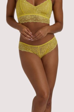 Ariana Yellow Everyday Lace Brief | UK 8 | Wolf & Whistle