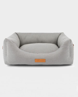 Grey Herringbone Luxury Dog Bed