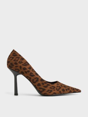 Charles & Keith - Leopard-Print Pointed-Toe Pumps