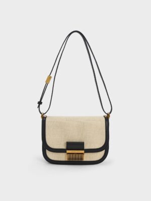 Charles & Keith - Charlot Canvas Crossbody Bag