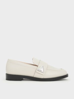 Charles & Keith - Trice Metallic Accent Loafers
