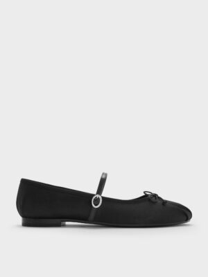 Charles & Keith - Emiko Satin Bow Mary Jane Flats