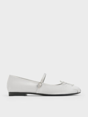 Charles & Keith - Emiko Satin Bow Mary Jane Flats