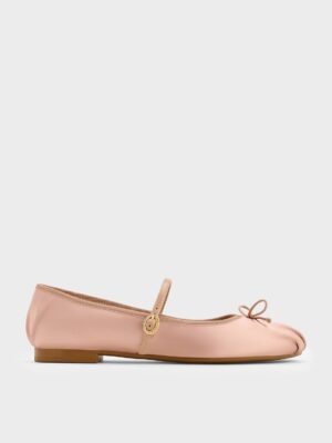 Charles & Keith - Emiko Satin Bow Mary Jane Flats