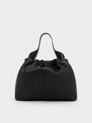 Charles & Keith - Ally Ruched Slouchy Chain-Handle Bag