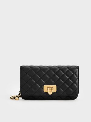 Charles & Keith - Cressida Quilted Push-Lock Clutch