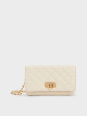 Charles & Keith - Cressida Quilted Push-Lock Clutch
