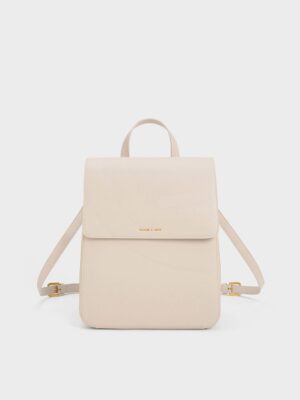 Charles & Keith - Octavia Front Flap Structured Backpack