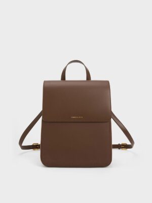 Charles & Keith - Octavia Front Flap Structured Backpack