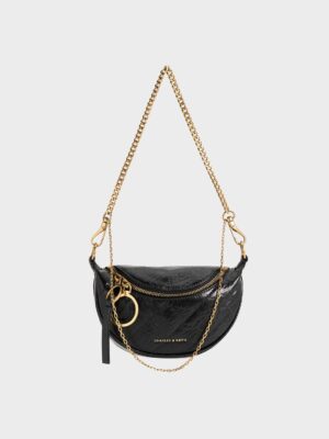 Charles & Keith - Philomena Half-Moon Crossbody Bag