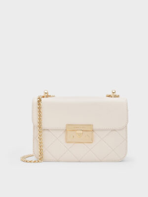 Charles & Keith - Alva Quilted Chain-Handle Bag