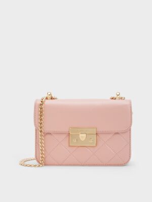 Charles & Keith - Alva Quilted Chain-Handle Bag