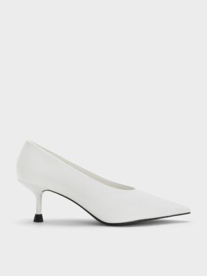 Charles & Keith - Pointed-Toe Kitten-Heel Pumps