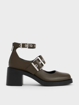 Charles & Keith - Grommet-Strap Mary Jane Pumps