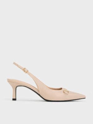 Charles & Keith - Leslie Metallic-Accent Slingback Pumps