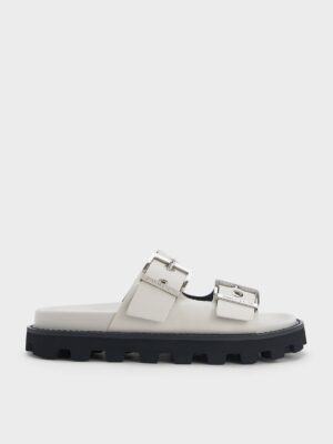 Charles & Keith - Trill Grommet Double-Strap Sandals