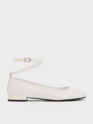 Charles & Keith - Ankle-Strap Ballet Flats