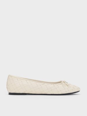 Charles & Keith - Ivette Woven Bow Ballet Flats