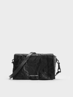 Charles & Keith - Matina Crinkle-Effect Crossbody Bag