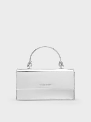 Charles & Keith - Kristine Metallic Sculptural-Handle Long Wallet