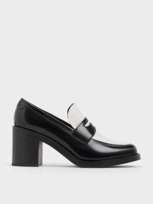 Charles & Keith - Penny Loafer Block-Heel Pumps