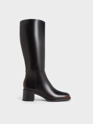 Charles & Keith - Louise Block-Heel Knee-High Boots