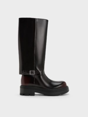 Charles & Keith - Davis Buckled Fold-Over Boots