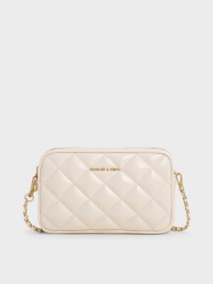 Charles & Keith - Mini Apfra Quilted Crossbody Bag