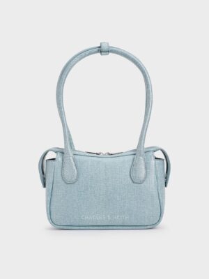 Charles & Keith - Bosie Denim Elongated Top Handle Bag