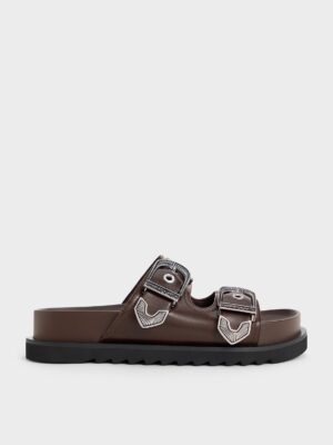 Charles & Keith - Kirke Buckled Double-Strap Sandals