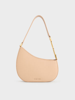 Charles & Keith - Agatha Chain-Accent Shoulder Bag
