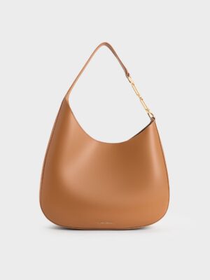 Charles & Keith - Agatha Chain-Accent Slouchy Hobo Bag