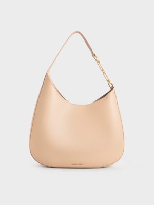 Charles & Keith - Agatha Chain-Accent Slouchy Hobo Bag