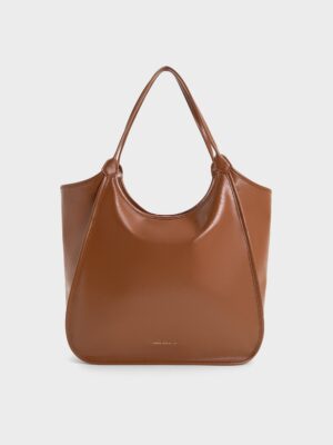 Charles & Keith - Sianna Crinkle-Effect Slouchy Tote Bag