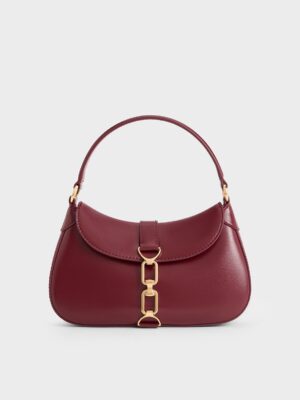 Charles & Keith - Agatha Chain-Accent Hobo Bag