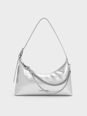 Charles & Keith - Atwood Chain-Embellished Shoulder Bag