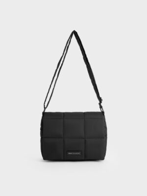 Charles & Keith - Mini Errya Nylon Quilted Puffy Crossbody Bag