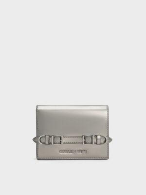 Charles & Keith - Sloane Metallic Chain-Handle Wallet
