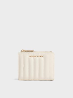 Charles & Keith - Donna Crinkle-Effect Panelled Top-Zip Wallet